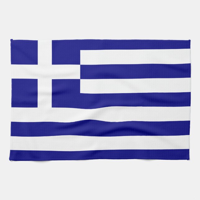 Flag of Greece Kitchen Towel (Horizontal)
