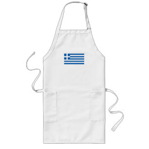 Flag of Greece Long Apron
