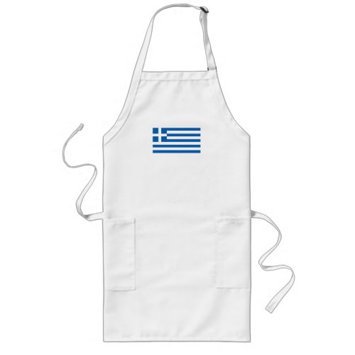 Flag of Greece Long Apron
