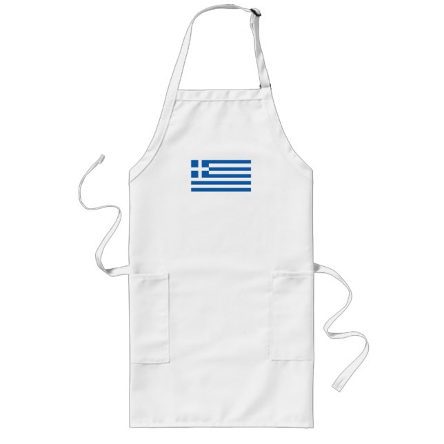 Flag of Greece Long Apron (Front)