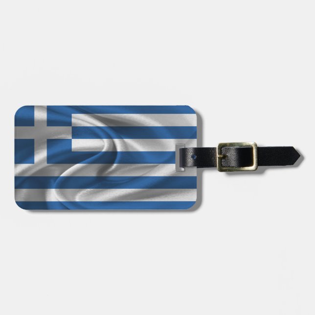 Flag Of Greece Luggage Tag (Front Horizontal)