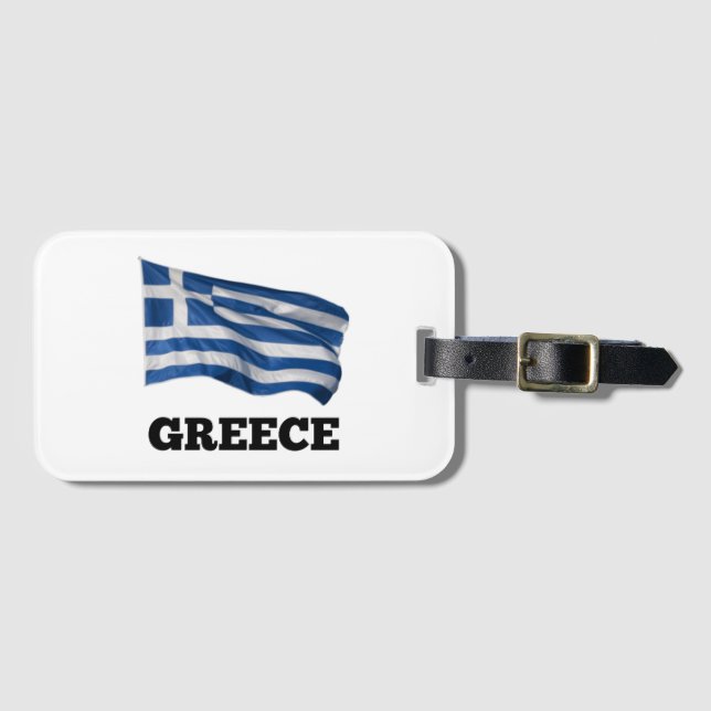 Flag of Greece Luggage Tag (Front Horizontal)