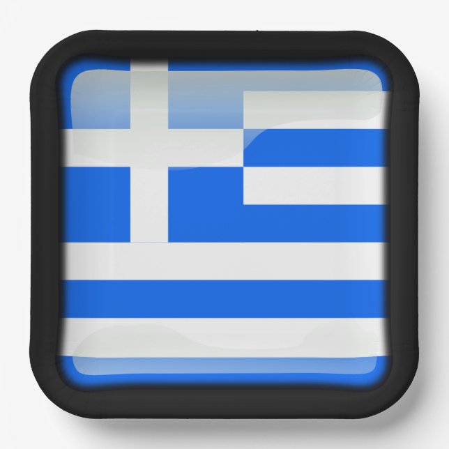 Flag_of_Greece Paper Plates (Front)