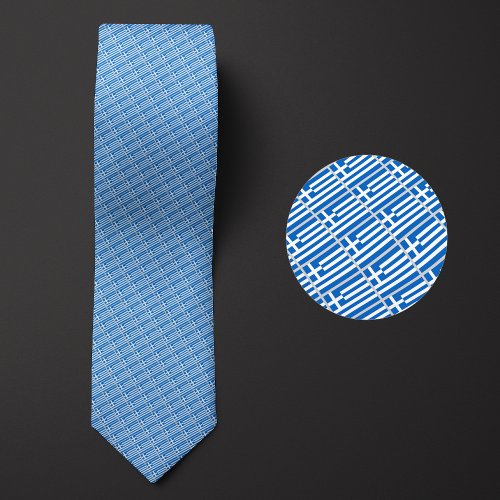 Flag of Greece Pattern Neck Tie