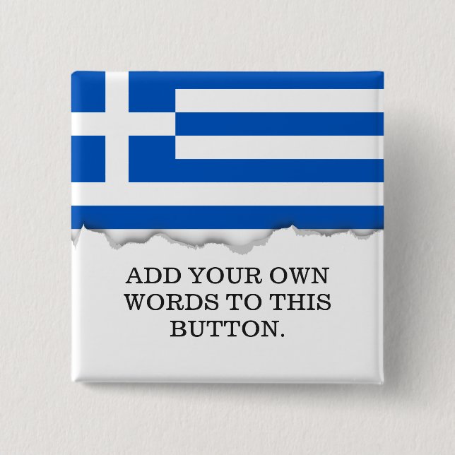Flag of Greece Pinback Button (Front)