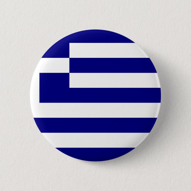 Flag of Greece Pinback Button (Front)