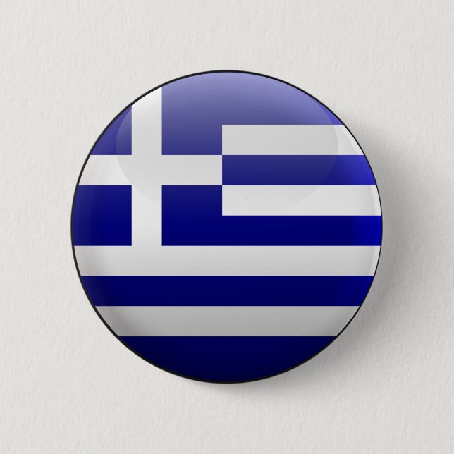 Flag of Greece Pinback Button (Front)