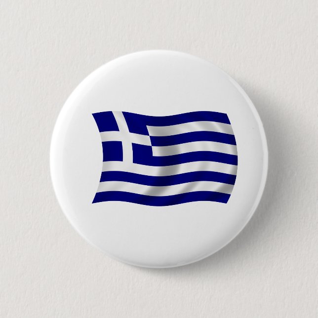Flag of Greece Pinback Button (Front)