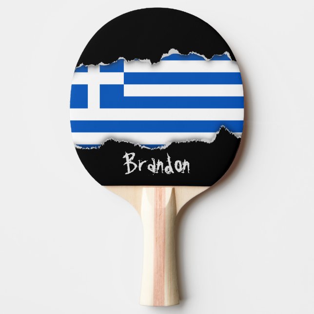 Flag of Greece Ping-Pong Paddle (Front)
