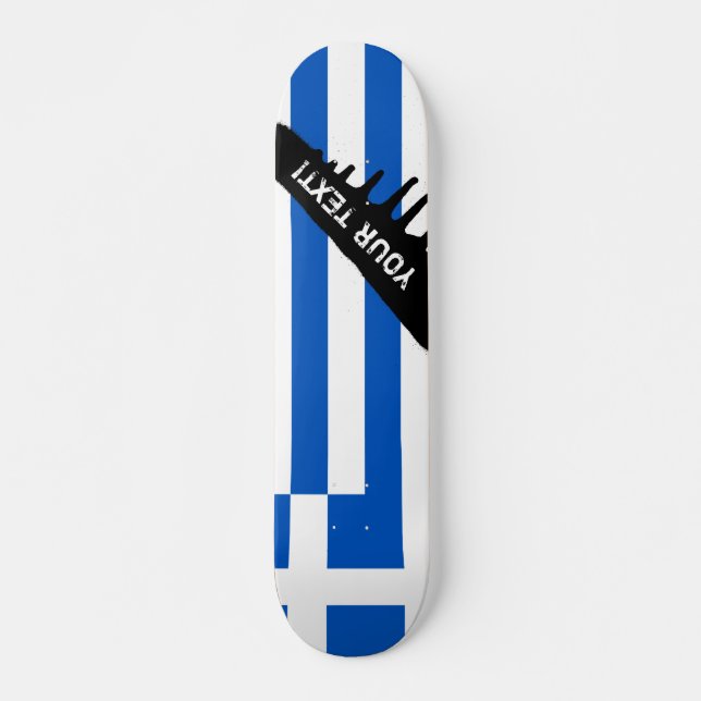 Flag of Greece Skateboard Deck (Front)