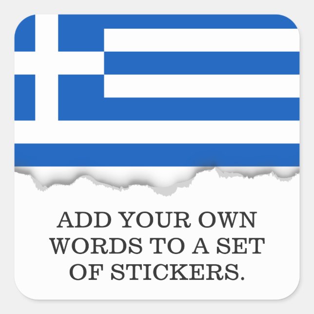 Flag of Greece Square Sticker (Front)