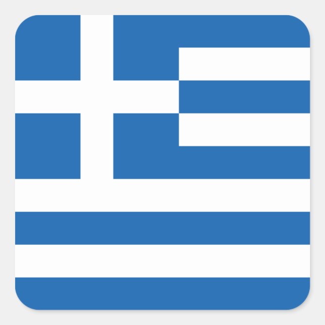 Flag of Greece Sticker (Square) (Front)