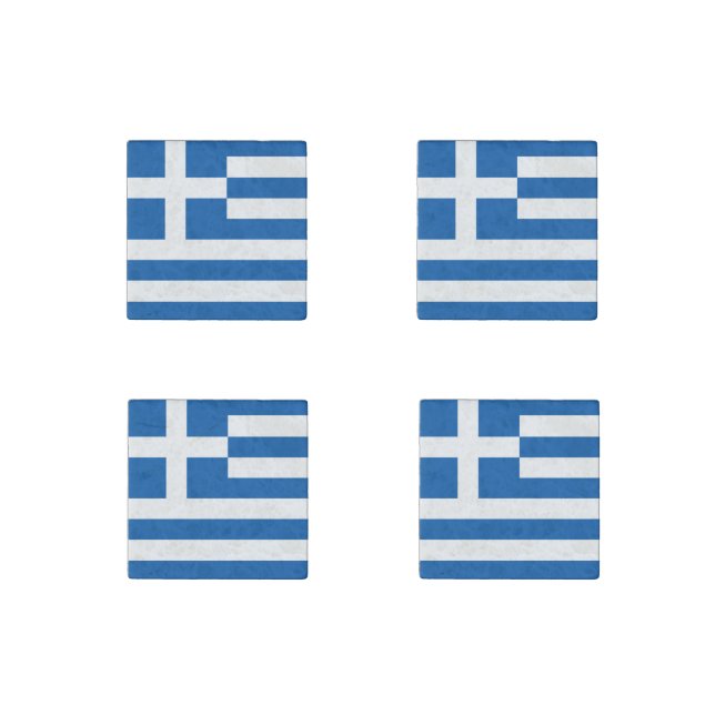 Flag of Greece Stone Magnet (Front)