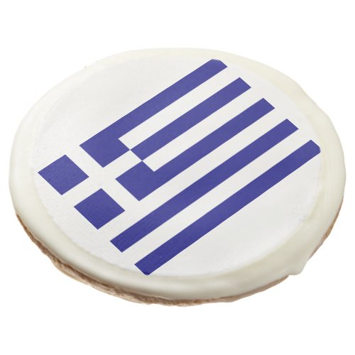 Flag of Greece Sugar Cookie