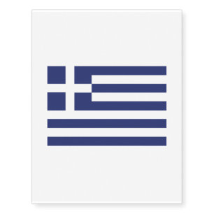 Flag of Greece Temporary Tattoos