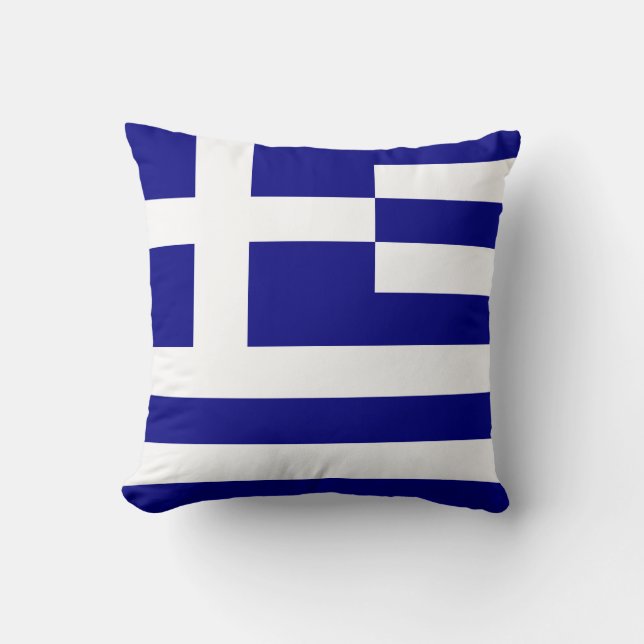 flag of greece throw pillow (Front)