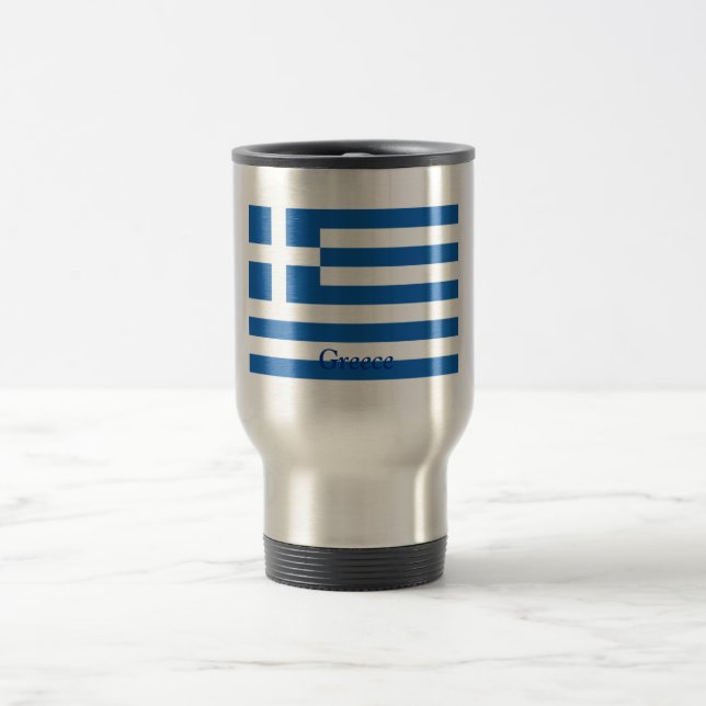 Flag of Greece Travel Mug (Center)