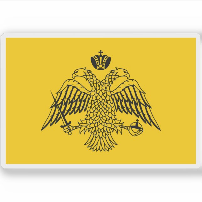 Flag of Greek Orthodox Church (1980s–present) Sticker (Front)