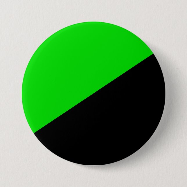 Flag of Green Anarchism Button (Front)
