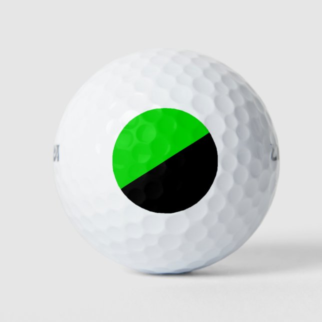 Flag of Green Anarchism Golf Balls (Front)