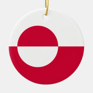Flag of Greenland Ceramic Ornament