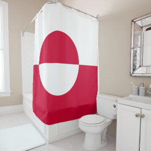 Flag of Greenland Shower Curtain