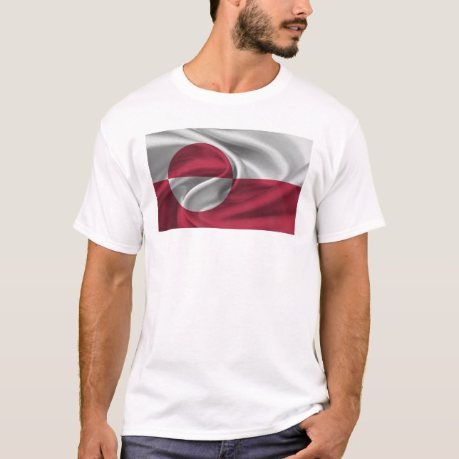 Flag Of Greenland T-Shirt (Front)