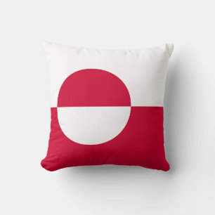 Flag of Greenland Throw Pillow
