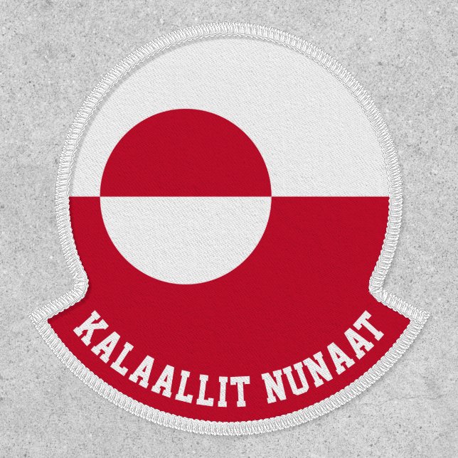 Flag of Greenland with name in Greenlandic Patch (Front)