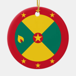 Flag of Grenada Ceramic Ornament