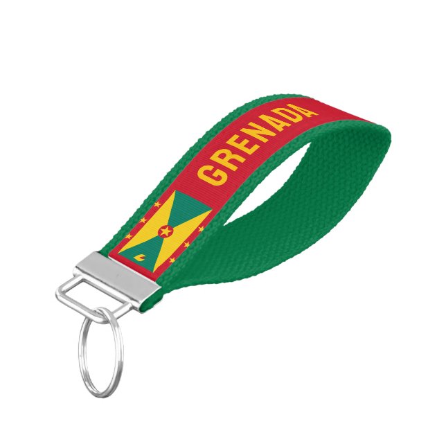 Flag of Grenada Wrist Keychain (Angled Down)