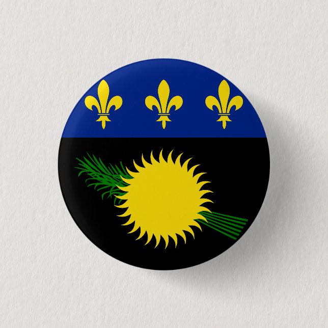 Flag of Guadeloupe Button (Front)