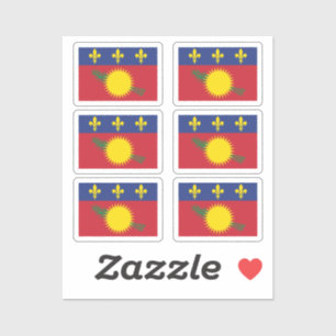 Flag of Guadeloupe Collection pack of 6 Sticker