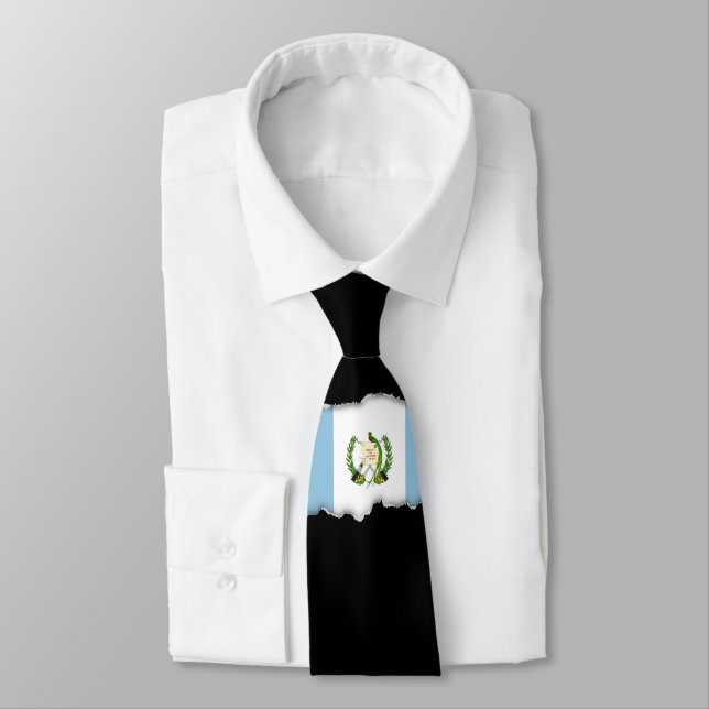 Flag of Guatamala Neck Tie (Tied)