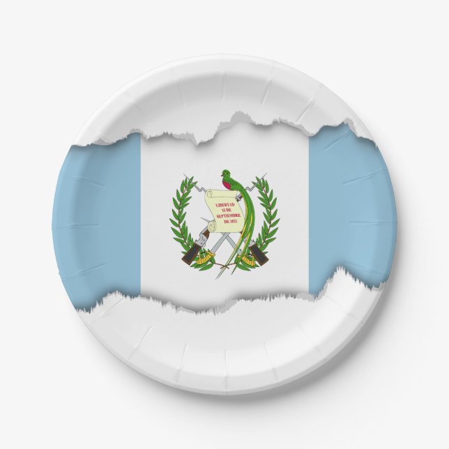 Flag of Guatamala Paper Plates (Front)