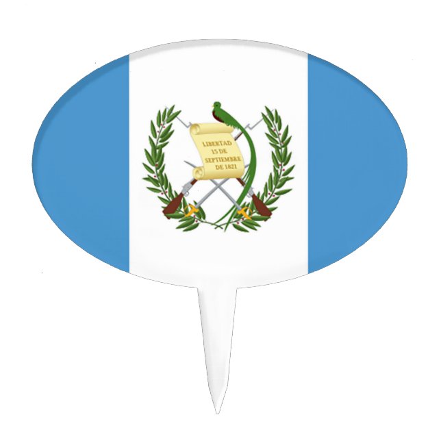 Flag of Guatemala - Central American Cake Topper (Front)