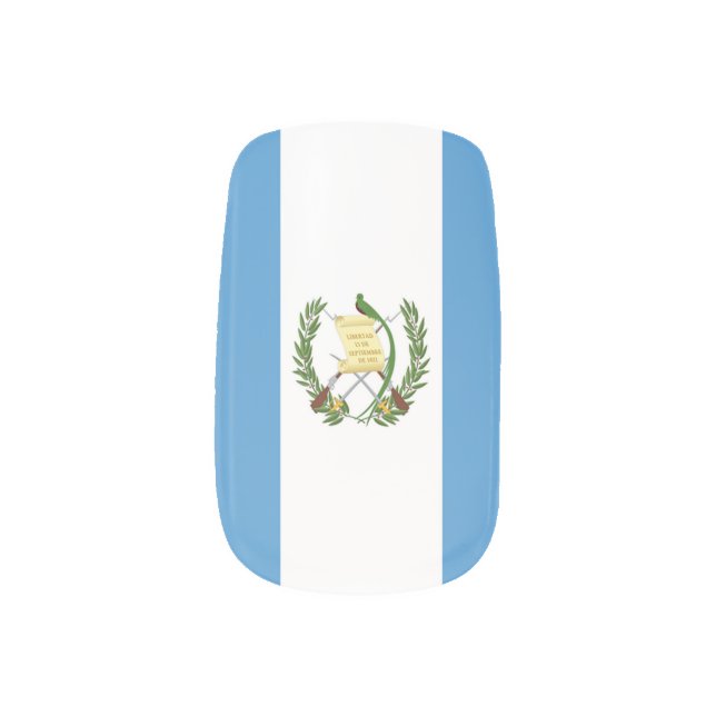 Flag of Guatemala - Central American Minx Nail Wraps (Left Thumb)