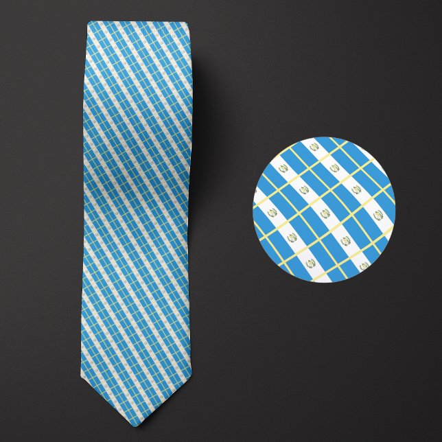 Flag of Guatemala Pattern Neck Tie (Creator Uploaded)