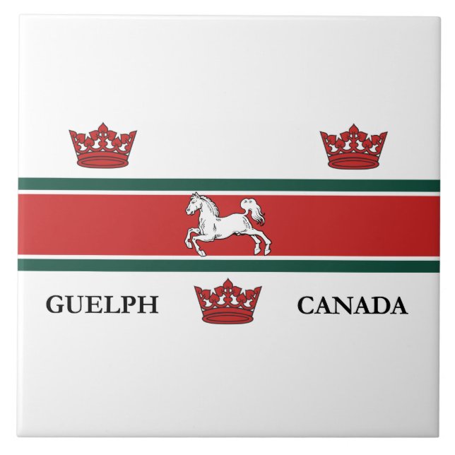 Flag of Guelph (Ontario, Canada) Ceramic Tile (Front)