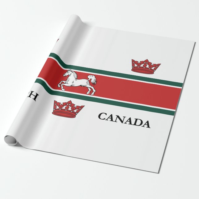 Flag of Guelph (Ontario, Canada) Wrapping Paper (Unrolled)