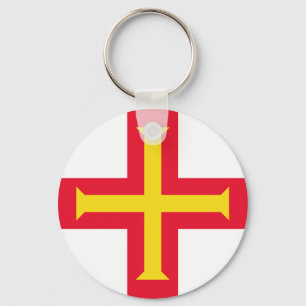 Flag of Guernsey Keychain