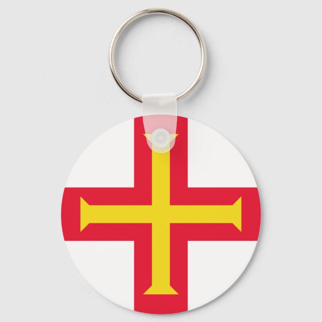 Flag of Guernsey Keychain (Front)