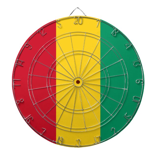 Flag of Guinea (African Country) Dart Board (Front)