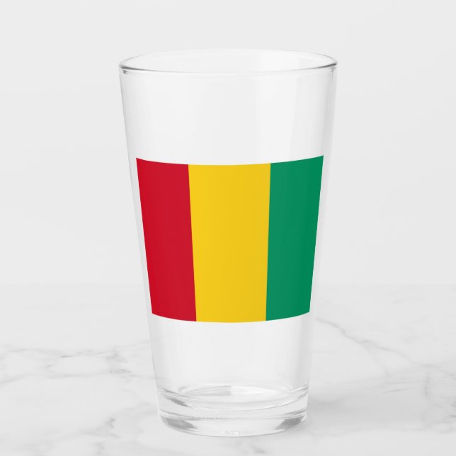 Flag of Guinea (African Country) Glass (Front)