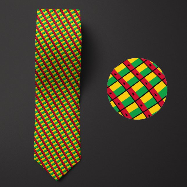 Flag of Guinea-Bissau Pattern Neck Tie (Creator Uploaded)