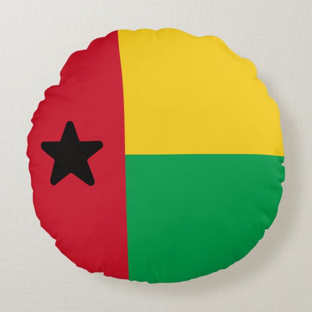 Flag of Guinea-Bissau Round Pillow (Front)