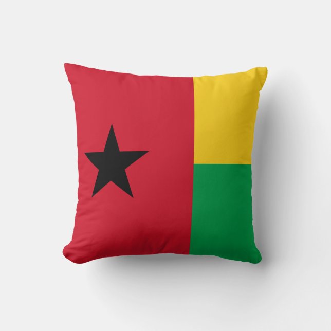 Flag of Guinea-Bissau Throw Pillow (Front)