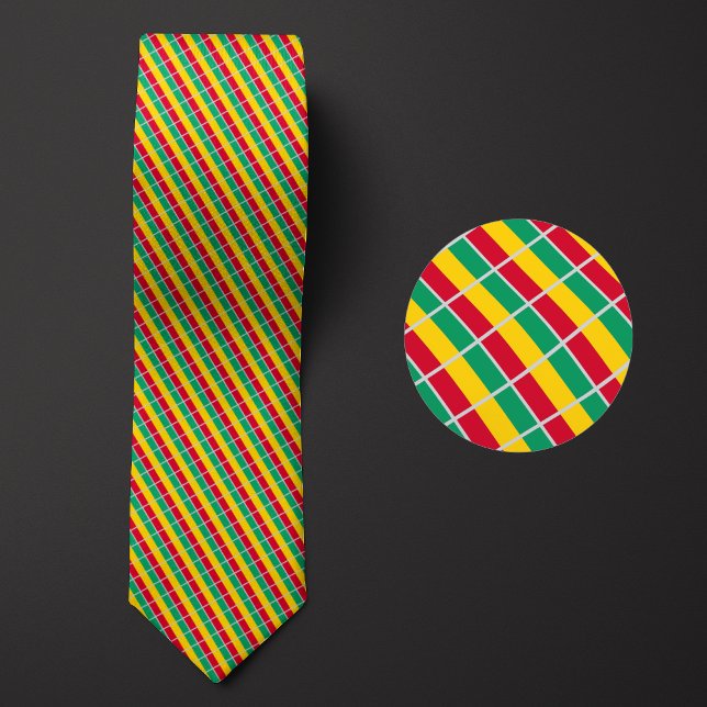Flag of Guinea Pattern Neck Tie (Creator Uploaded)