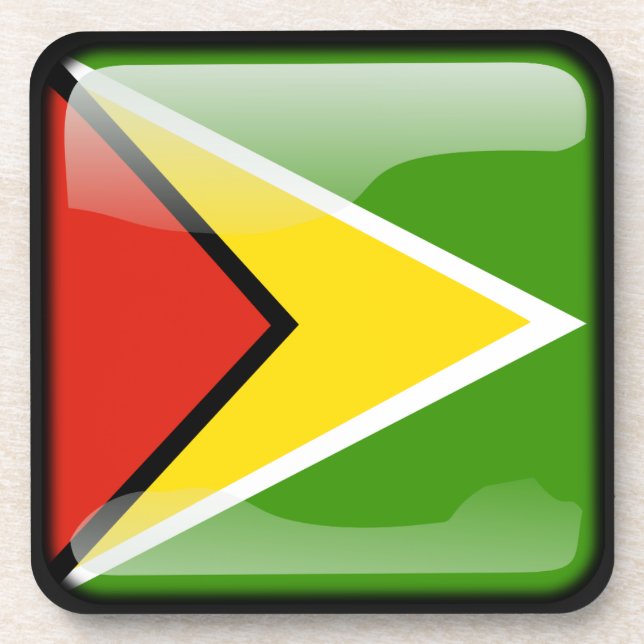Flag of Guyana Drink Coaster (Front)