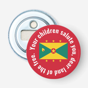 Flag of Guyana National Anthem Red Green Yellow Bottle Opener